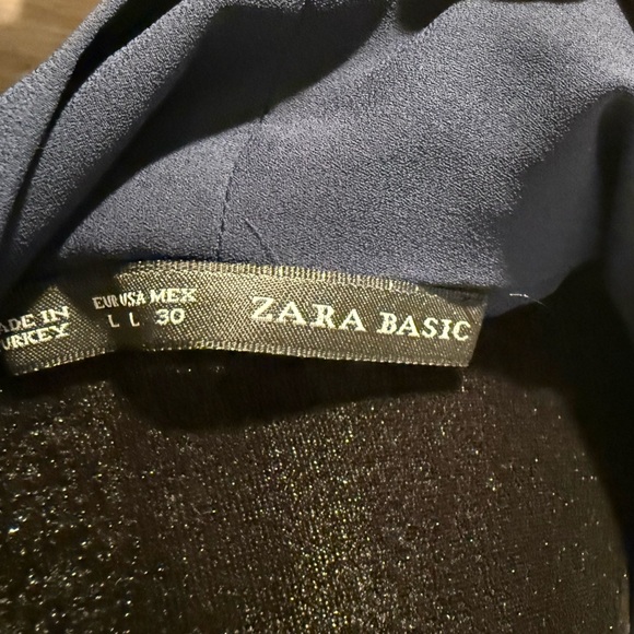 Zara Hand Embroidered Navy Blouse - Picture 4 of 4